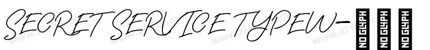 SECRET SERVICE TYPEW字体转换